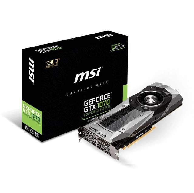 MSI NVIDIA GeForce GTX 1070 Founders Edition 8GB GDDR5 DVI-HDMI-3DisplayPort PCI-Express Video Card