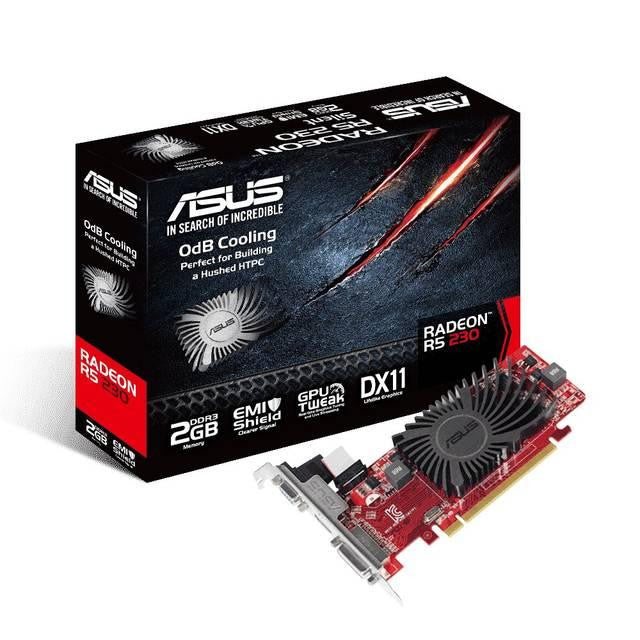 Asus AMD Radeon R5 230 2GB DDR3 VGA-DVI-HDMI PCI-Express Video Card