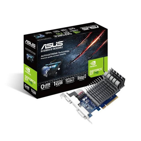 Asus NVIDIA GeForce GT 710 1GB DDR3 VGA-DVI-HDMI PCI-Express Video Card w- Low Profile Brackets