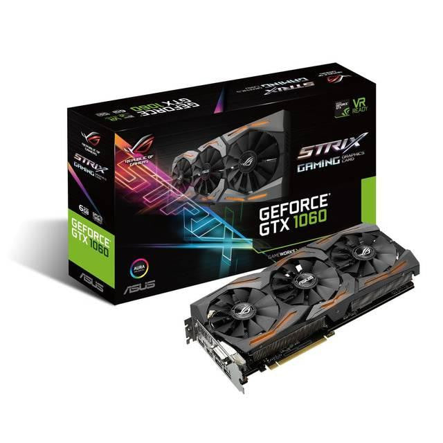 Asus NVIDIA GeForce GTX 1060 STRIX 6GB GDDR5 DVI-2HDMI-2DisplayPort PCI-Express Video Card