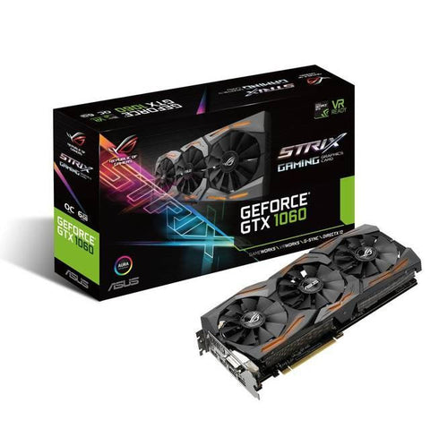 Asus NVIDIA GeForce GTX 1060 STRIX OC 6GB GDDR5 DVI-2HDMI-2DisplayPort PCI-Express Video Card