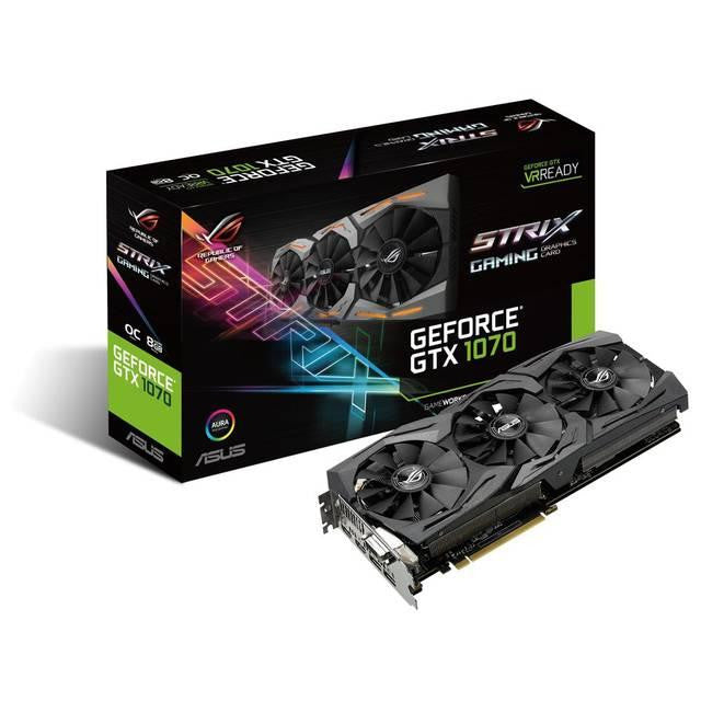 Asus NVIDIA ROG Strix GeForce GTX 1070 8GB GDDR5 DVI-2HDMI-2DisplayPort PCI-Express Video Card