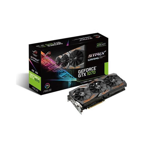 Asus NVIDIA ROG Strix GeForce GTX 1070 OC 8GB GDDR5 DVI-2HDMI-2DisplayPort PCI-Express Video Card