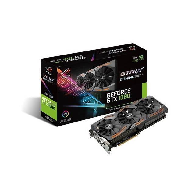 Asus NVIDIA ROG Strix GeForce GTX 1080 8GB GDDR5X DVI-2HDMI-2DisplayPort PCI-Express Video Card