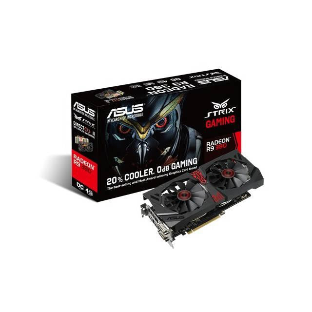 Asus STRIX AMD Radeon R9 380 OC 4GB GDDR5 2DVI-HDMI-DisplayPort PCI-Express Video Card