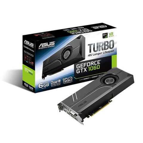 Asus NVIDIA GeForce GTX 1060 Turbo 6GB GDDR5 DVI-2HDMI-2DisplayPort PCI-Express Video Card