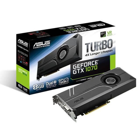 Asus NVIDIA GeForce GTX 1070 Turbo 8GB GDDR5 DVI-2HDMI-2DisplayPort PCI-Express Video Card