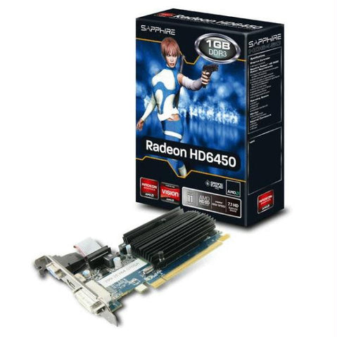 Sapphire AMD Radeon HD 6450 1GB GDDR3 VGA-DVI- HDMI PCI-Express Video Card