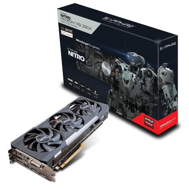 Sapphire NITRO AMD Radeon R9 390X OC 8GB GDDR5 DVI-HDMI-3DisplayPort PCI-Express Video Card w- Back Plate