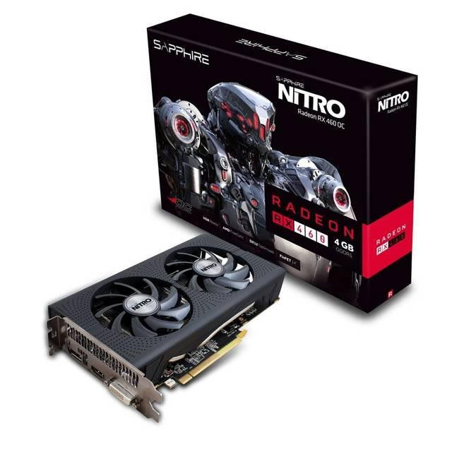 Sapphire Nitro AMD Radeon RX 460 4GB GDDR5 DVI-HDMI-DisplayPort PCI-Express Video Card