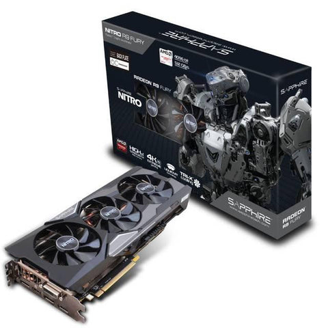 Sapphire NITRO AMD Radeon R9 FURY 4GB HBM DVI-HDMI-3DisplayPort PCI-Express Video Card w- Back Plate