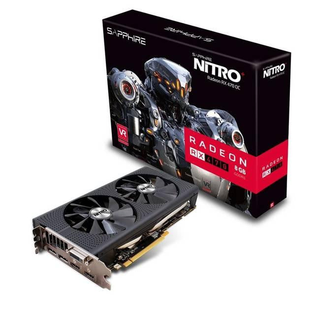 Sapphire Nitro+ AMD Radeon RX 470 8G GDDR5 DVI-2HDMI-2DisplayPort PCI-Express Video Card