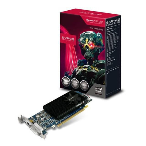 Sapphire AMD Radeon R7 250 1GB GDDR5 DVI-Micro HDMI-Mini DisplayPort Low Profile PCI-Express Video Card