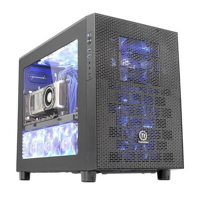 Thermaltake Core X2 CA-1D7-00C1WN-00 No Power Supply MicroATX Cube Case (Black)