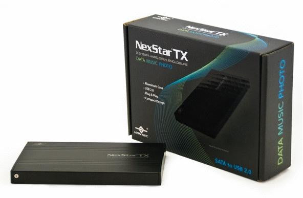 Vantec NexStar TX NST-210S2-BK 2.5 inch SATA to USB 2.0 External Hard Drive Enclosure