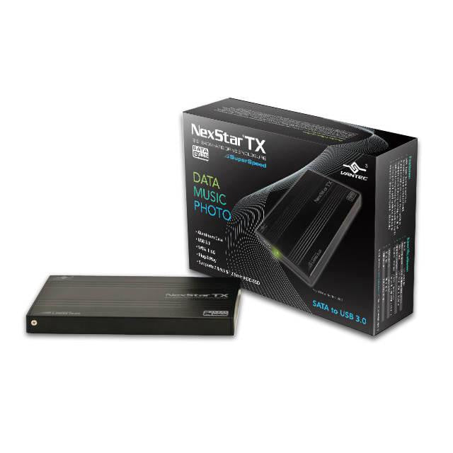 Vantec NexStar TX NST-216S3-BK 2.5 inch SATA to USB 3.0 External Hard Drive Enclosure (Black)