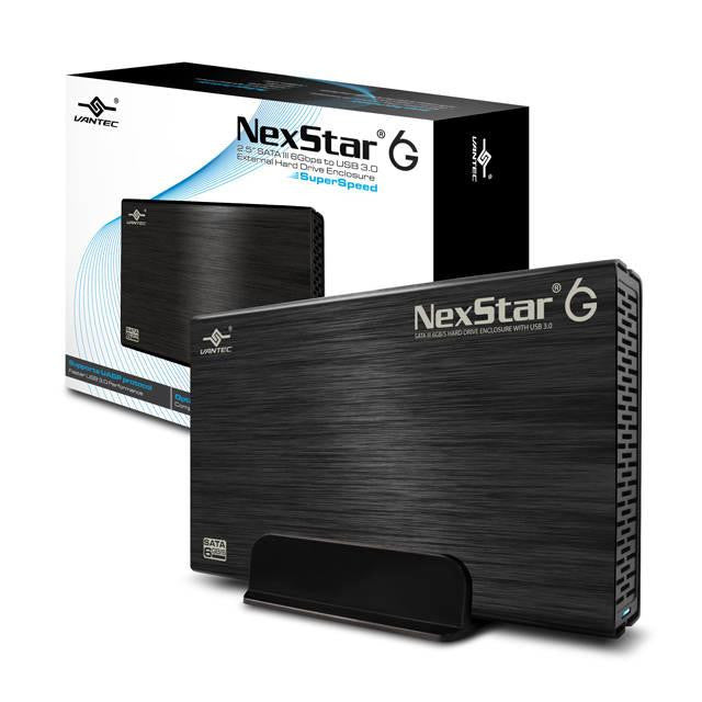 Vantec NexStar 6G NST-366S3-BK 3.5 inch SATA3 to USB 3.0 External Hard Drive Enclosure (Black)