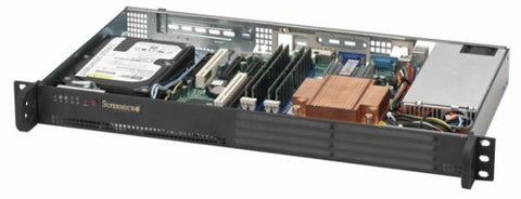 Supermicro CSE-502L-200B 200W Mini 1U Rackmount Server Chassis (Black)