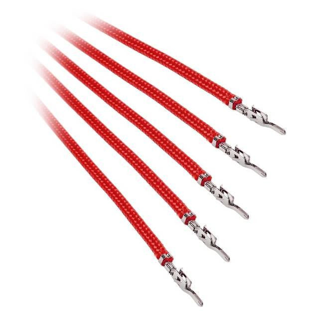 BitFenix Alchemy 2.0 5x 40cm Sleeved PSU Cable (Red)