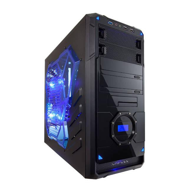 Apevia X-DREAMER4 No Power Supply ATX Mid Tower (Black-Blue)