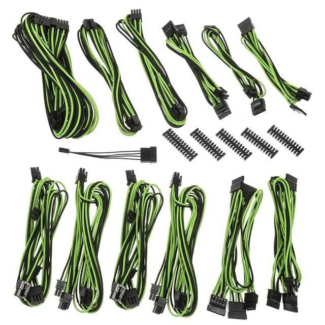 BitFenix ALCHEMY 2.0 PSU CABLE KIT for EVGA SuperNOVA T2-P2-G2 Power Supply, EVG-SERIES - Black-Green (BFX-ALC-EVGKG-RP)