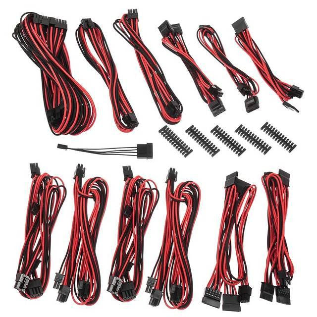 BitFenix ALCHEMY 2.0 PSU CABLE KIT for EVGA SuperNOVA T2-P2-G2 Power Supply, EVG-SERIES - Black-Red (BFX-ALC-EVGKR-RP)