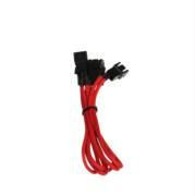 BitFenix Alchemy Multisleeved 20cm 4Pin Molex Male to 3x 3Pin Fan Male 5V Adapter Cable (Red)