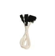 BitFenix Alchemy Multisleeved 20cm 4Pin Molex Male to 3x 3Pin Fan Male 5V Adapter Cable (White)