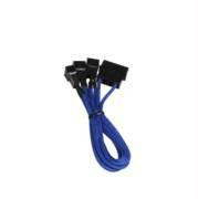 BitFenix Alchemy Multisleeved 20cm 4Pin Molex Male to 3x 3Pin Fan Male 7V Adapter Cable (Blue)