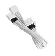 Bitfenix Alchemy Multisleeved 60cm 4Pin Molex Male to 3x 4Pin Molex Female Extension Cable (White Sleeve- White Connector)