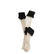 Bitfenix BFA-MSC-M3MWK-RP 60cm 4Pin Molex Male to 3x 4Pin Molex Female Extension Cable (White)