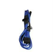 Bitfenix Alchemy Multisleeved 20cm 4Pin Molex Male to 4x SATA Power Adapter Cable (Blue)