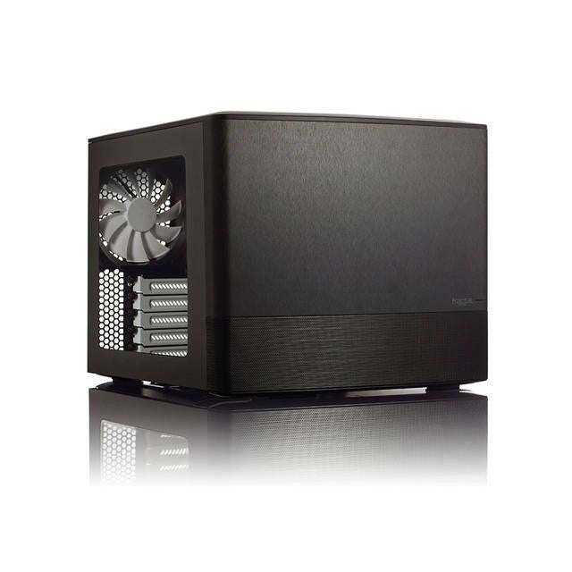 Fractal Design Node 804 No Power Supply MicroATX Cube Case w- Window (Black)