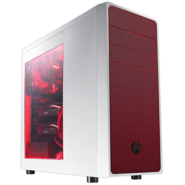 BitFenix Neos Window BFC-NEO-100-WWWKR-RP No Power Supply ATX Mid Tower (White-Red)