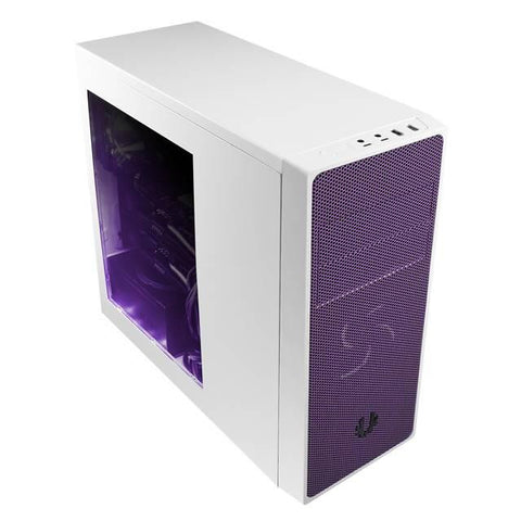 BitFenix Neos Window BFC-NEO-100-WWWKP-RP No Power Supply ATX Mid Tower (White-Purple)