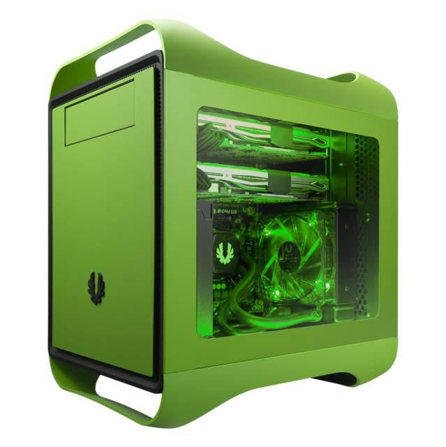 BitFenix Prodigy M Window BFC-PRM-300-GGWKK-RP No Power Supply MicroATX Case (Green)