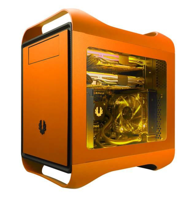 BitFenix Prodigy M Window BFC-PRM-300-OOWKK-RP No Power Supply MicroATX Case (Orange)