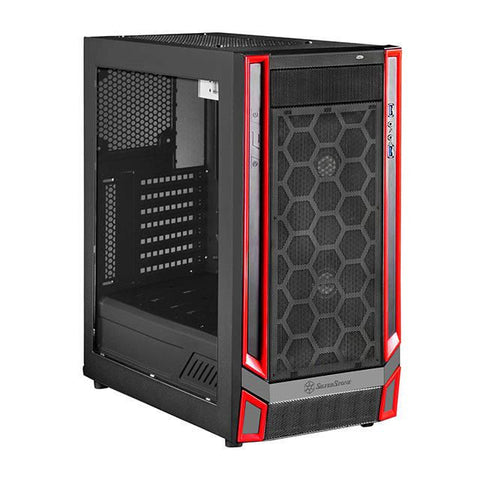 SilverStone Redline Series RL05BR-W No Power Supply ATX Mid Tower (Black w- Red Trim)