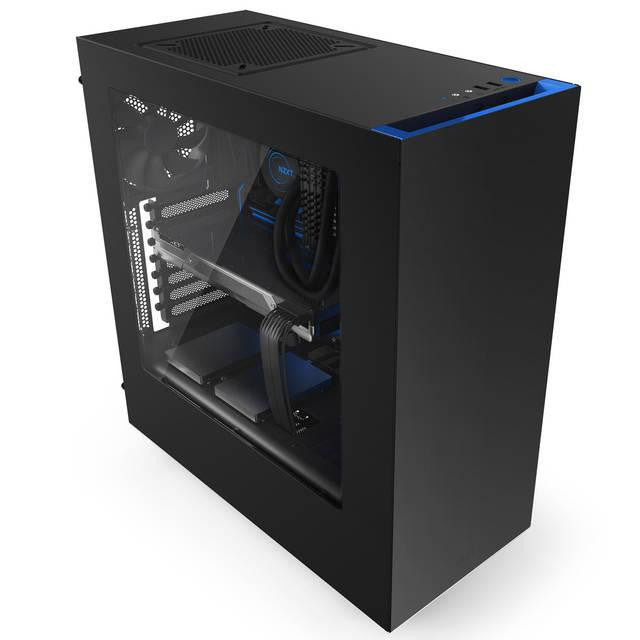 NZXT S340 No Power Supply ATX Mid Tower (Black-Blue)