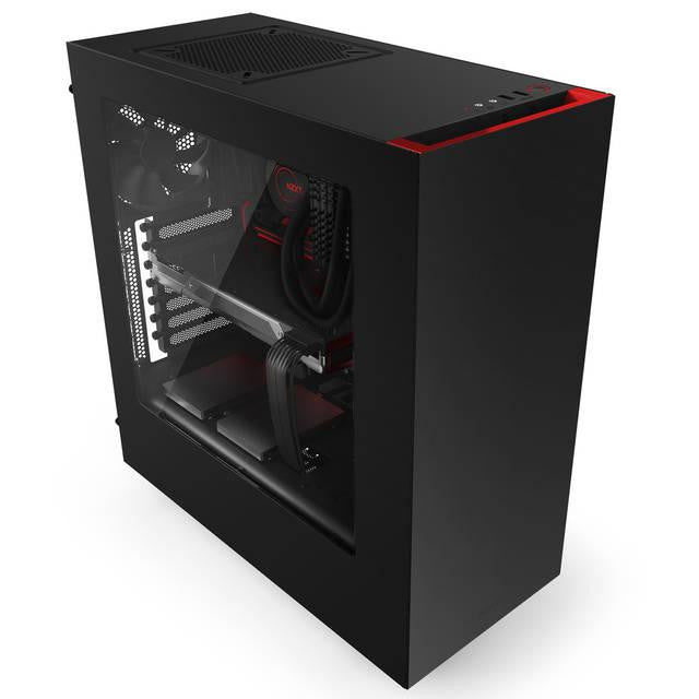 NZXT S340 No Power Supply ATX Mid Tower (Black-Red)