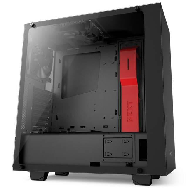 NZXT S340 Elite No Power Supply ATX Mid Tower (Black-Red)