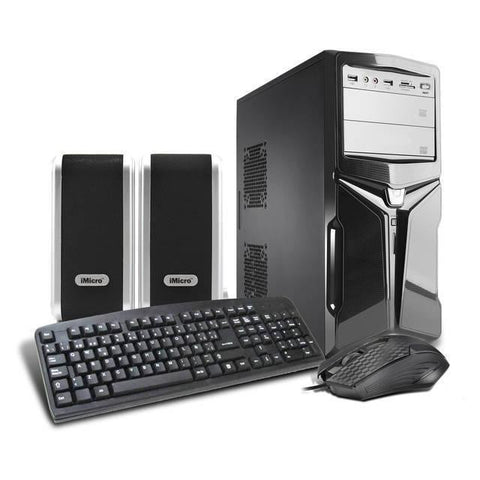 iMicro CA-S552USB 400W 20+4pin ATX Mid Tower w- Keyboard & Mouse & Speaker (Black)