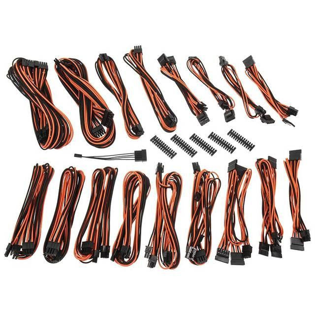 BitFenix ALCHEMY 2.0 PSU CABLE KIT for Corsair Power Supply AXi-HXi,RM-Rmi-RMx-CS-M-TX-M-CX-M, CSR-SERIES - Black-Orange (BFX-ALC-CSRKO-RP)