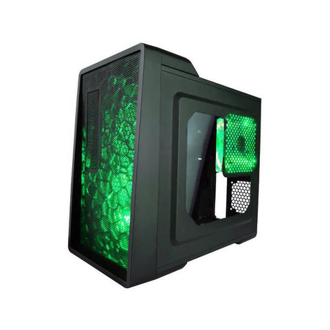 Apevia X-EnerQ No Power Supply ATX Mid Tower (Black-Green)