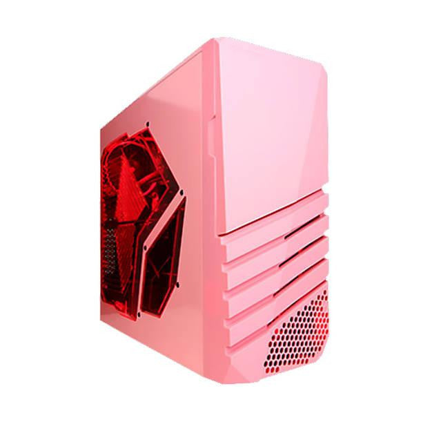 Apevia X-Pioneer No Power Supply ATX Mid Tower (Black-Pink)