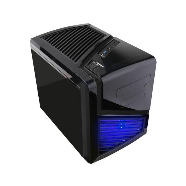 Apevia X-QBER-NW-BK No Power Supply MicroATX Case (Black)