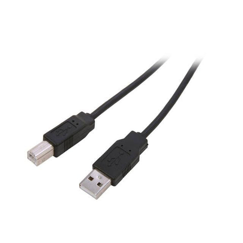 Nippon Labs USB-10-AB-BK 10ft USB2.0 Type-A Male to USB2.0 Type-B Male Cable (Black)