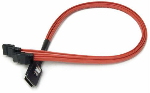 Broadcom LSI CBL-SFF8087OCF-06M 0.6m Mini-SAS (SFF-8087) to 4x SATA Multi-lane Internal Cable