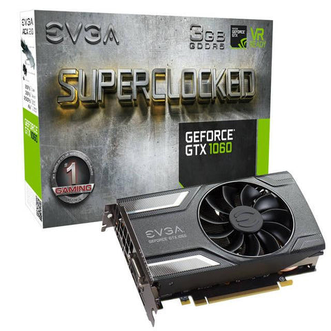 EVGA NVIDIA GeForce GTX 1060 SC GAMING 3GB GDDR5 DVI-HDMI-3DisplayPort PCI-Express Video Card