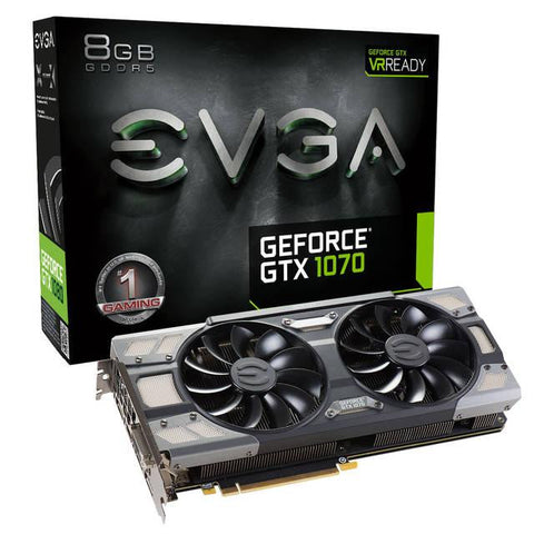 EVGA NVIDIA GeForce GTX 1070 FTW DT GAMING 8GB GDDR5 DVI-HDMI-3DisplayPort PCI-Express Video Card w- ACX 3.0 Cooler